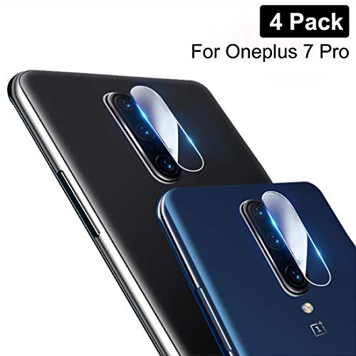 Product Cover [4 Pack] Oneplus 7 Pro Camera Screen Protector, Tamoria One Second Fit 0.2MM Ultra Thin HD Organic Tempered Glass Camera Lens Protector for Oneplus 7 Pro