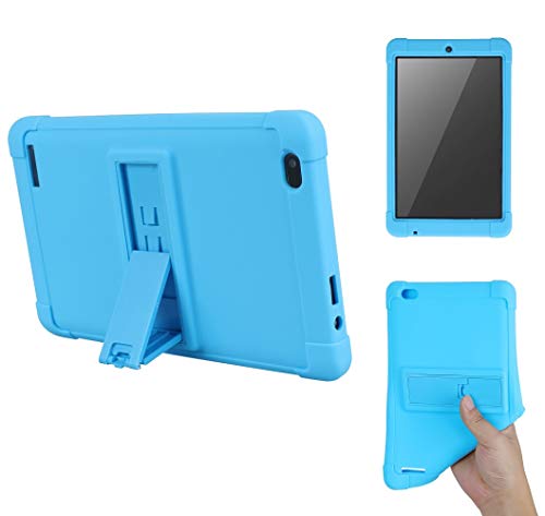 Product Cover MatrixPad Z1 7 inch Tablet Case, [Kickstand] Shockproof Silicone Case Cover + PC Tablet Bracket Stand Case for MatrixPad Z1 7 inch Tablet (Blue)