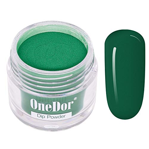 Product Cover OneDor Nail Dip Dipping Powder - Acrylic Color Pigment Powders Pro Collection System, 1 Oz. (16 - Green)