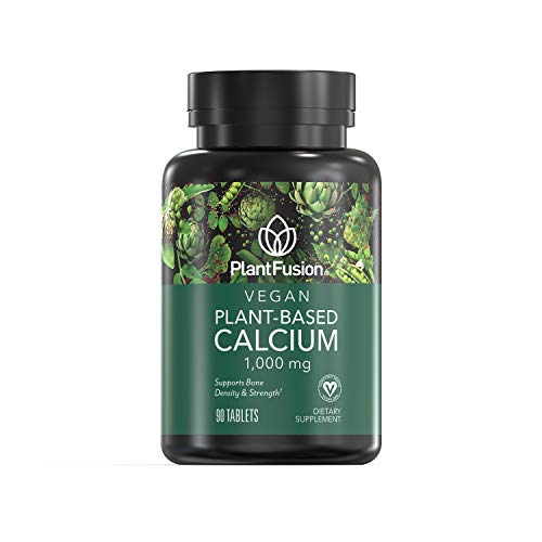 Product Cover PlantFusion Calcium Vegan Vitamin 1,000 mg | Supports Bone Density and Strength with Mineralized Red Algae, Plant Based, Gluten and Soy Free, Dietary Supplement, 1 Month Supply, 90 Tablets