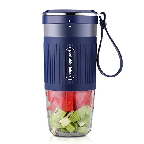 Product Cover Portable Blender Mini Personal Blender, Godmorn Juicer Smoothie Blender Smoothie Maker Cordless Small Juicer Cup Mixer, USB Rechargeable BPA Free,10oz/300ml, Home Outdoor Travel Office, Blue