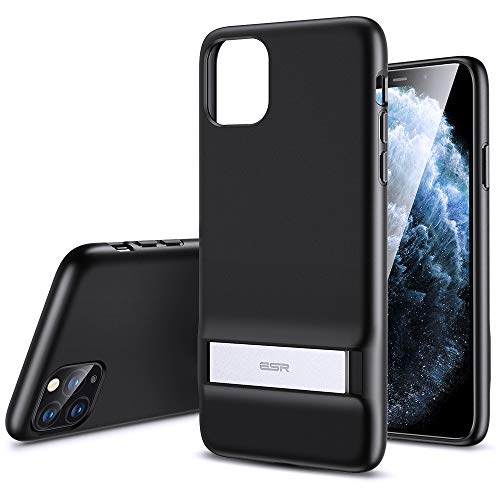 Product Cover ESR Metal Kickstand Designed for iPhone 11 Pro Case, [Vertical and Horizontal Stand] [Reinforced Drop Protection] Flexible TPU Soft Back for iPhone 11 Pro (2019 Release), Black