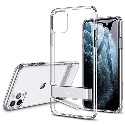 Product Cover ESR Metal Kickstand Case for iPhone 11 Pro, [Vertical and Horizontal Stand] [Reinforced Drop Protection] Flexible TPU Soft Back for iPhone 11 Pro (2019 Release), Clear