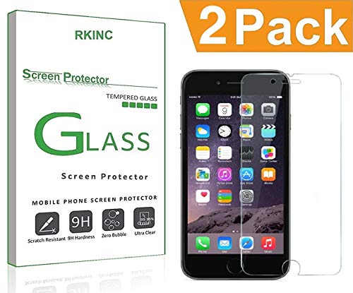 Product Cover RKINC Screen Protector for Apple iPhone 7 Plus 8 Plus, Tempered Glass Screen Protector[0.3mm, 2.5D][Bubble-Free][9H Hardness][Easy Installation][HD Clear] for Apple iPhone 7 Plus 8 Plus(2 Pack)