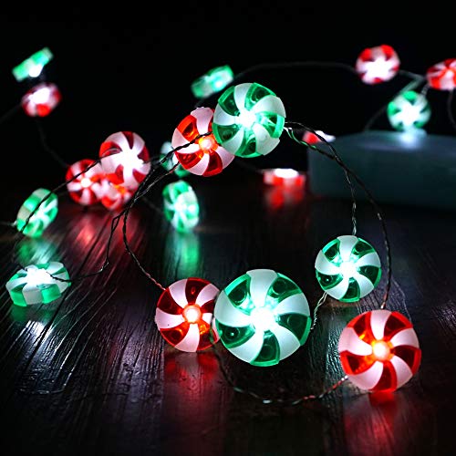 Product Cover BOHON Candy Decorative Lights LED String Lights Battery Operated 10ft 40LEDs Fairy Lights with Remote Sweet String Lights for Bedroom Thanksgiving Indoor Halloween Christmas Tree Decor (Multicolor)