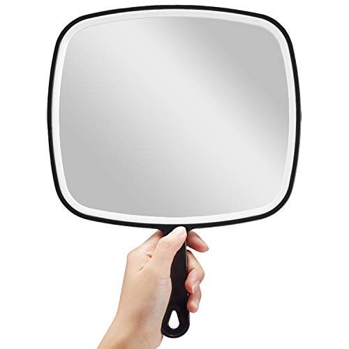 Product Cover OMIRO Hand Mirror, Extra Large Black Handheld Mirror with Handle, 9