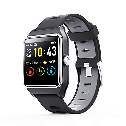 Product Cover ENACFIRE Smart Watch W2 GPS Fitness Tracker IP68 Waterproof Smartwatch, Heart Rate Monitor, Sleep Tracker, Step Counter, Activity Watches for Men, Women, Compatible with Android iOS Phone