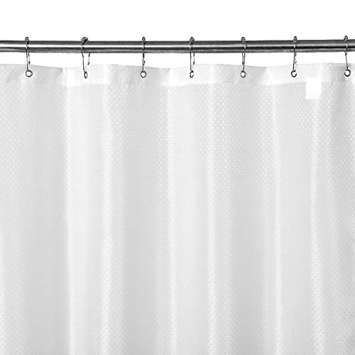 Product Cover N&Y HOME Fabric Shower Curtain or Liner - Ultimate Waterproof of TPU, Machine Washable, Hotel Grade Bath Tub Shower Liner - Little Diamond White, 72x72