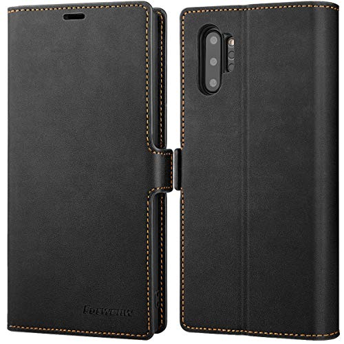Product Cover Galaxy Note 10 Plus Wallet Case Premium Leather Note 10+ Plus Folio Flip Case with Kickstand Card Holder Slots Screen Protector Shockproof Protective Cover for Samsung Galaxy Note 10 Plus 6.8