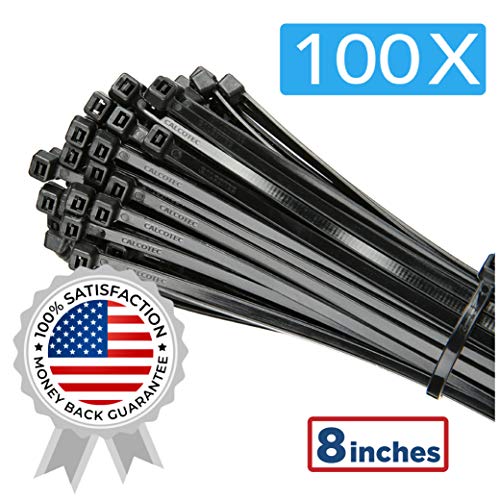 Product Cover 100 Pack of Black Cable Ties - 8