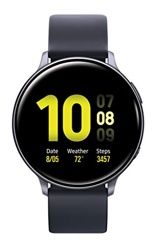 Product Cover Samsung Galaxy Watch Active2 W/ Enhanced Sleep Tracking Analysis, Auto Workout Tracking, and Pace Coaching (44mm), Aqua Black - US Version with Warranty