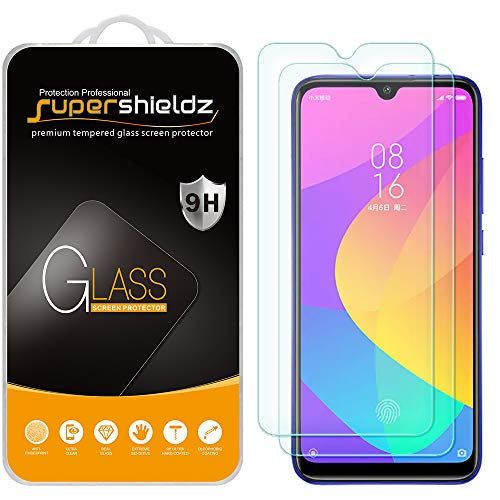 Product Cover (2 Pack) Supershieldz for Xiaomi Mi A3 and Mi CC9e Tempered Glass Screen Protector, Anti Scratch, Bubble Free