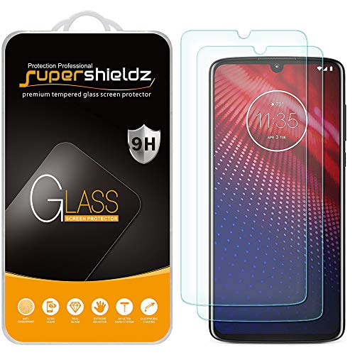 Product Cover (2 Pack) Supershieldz for Motorola (Moto Z4) Tempered Glass Screen Protector, Anti Scratch, Bubble Free