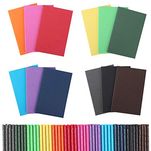 Product Cover Jekkis Pocket Notebook Set, 48 Pack Small Lined Notebook Journals, 12 Colors Soft Cover Mini Memo Notepad, 3.5 Inches by 5.5 Inches