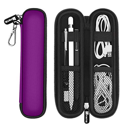 Product Cover Fintie Pencil Holder Case for Apple Pencil (1st and 2nd Gen), Soft Neoprene Zipper Carrying Bag Sleeve Pouch for iPad Pro, iPad 2019 Pencil, Samsung Stylus, Logitech Crayon and Surface Pen, Purple
