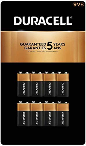 Product Cover Duracell - CopperTop 9V Alkaline Batteries - long lasting, all-purpose 9 Volt battery for household and business - 8 count