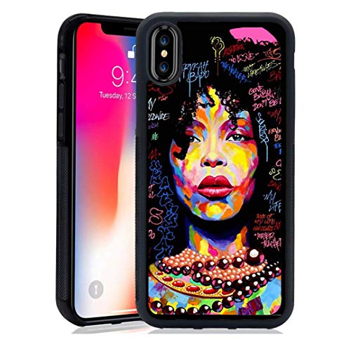 Product Cover for iPhone XR Case -Afro Girls, African American Women Girls Slim Fit Design-Soft TPU+Luxury Tempered Mirror Protective for iPhone XR Case (F)