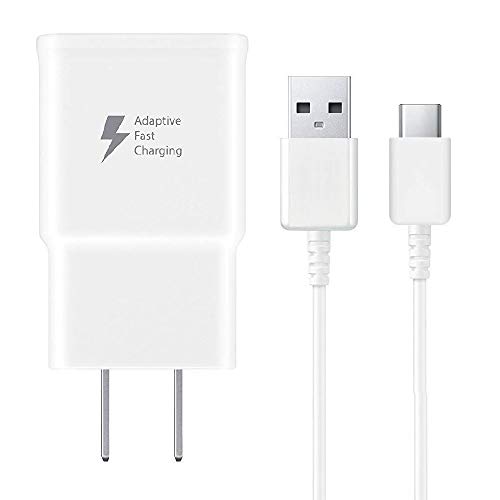 Product Cover Samsung Galaxy S9 Adaptive Fast Charging Wall Charger for Samsung Galaxy S9/ S8/ S10/ Edge/Plus/ Note 9 / Note 8, Fast Wall Charger Adapter and USB Type C Cable