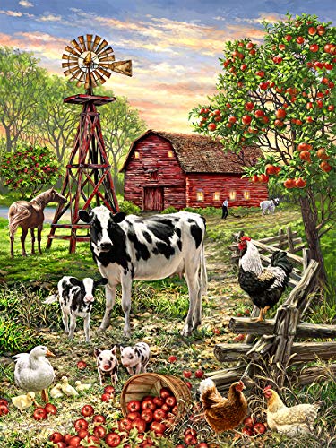 Product Cover Springbok Puzzles - Barnyard Animals - 36 Piece Alzheimer and Dementia Jigsaw Puzzle - Large 23.5 by 18 inch Puzzle - Made in USA - Unique Cut Interlocking Pieces
