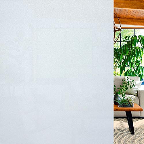 Product Cover Window Films, No Adhesive Static Decorative Privacy Frosted Window Films for Glass (White, 17.7 x 78.7 inch)
