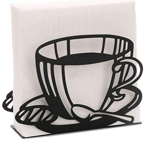 Product Cover Napkin Holder: Freestanding Tissue Dispenser/Holder; Table Napkin Holder for Home Kitchen Restaurant Picnic Party wedding etc./ Galvanized Décor (Coffee Cup)
