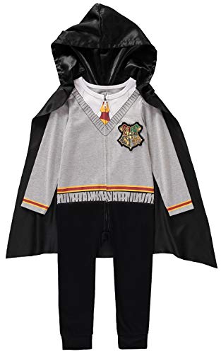 Product Cover Harry Potter Infant Toddler Baby Boys Costume with Velcro Cloak and Applique Goldfoil Crests 4T