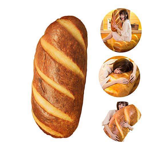 Product Cover hevare Pillow 3D Simulation Bread Shape HD Prints Plush Toys for Home Decor Pillows Soft Lumbar Back Cushion Funny Food Stuffed Toy