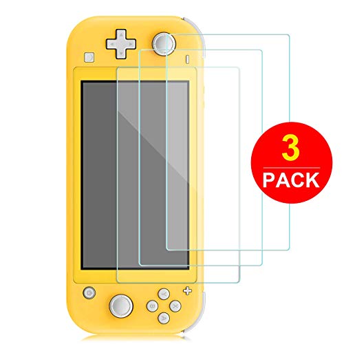 Product Cover FilmHoo[3 Pack] Screen Protector Compatible with Nintendo Switch lite 2019 Tempered Glass, 9H Hardness, high-Definition Transparent Anti-Scratch. Lifetime Replacement Warranty