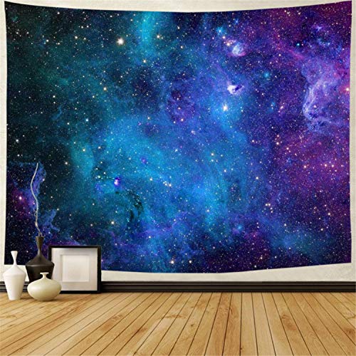 Product Cover Lahasbja Galaxy Tapestry Blue Starry Sky Tapestry Universe Space Tapestry Wall Hanging Psychedelic Tapestry Mysterious Nebula Stars Wall Tapestry for Living Room Dorm (XL/70.8