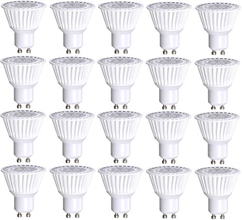 Product Cover 20 Pack Bioluz LED GU10 LED Bulbs 50W Halogen Replacement Dimmable 6.5w 3000K 120v UL Listed (Pack of 20)