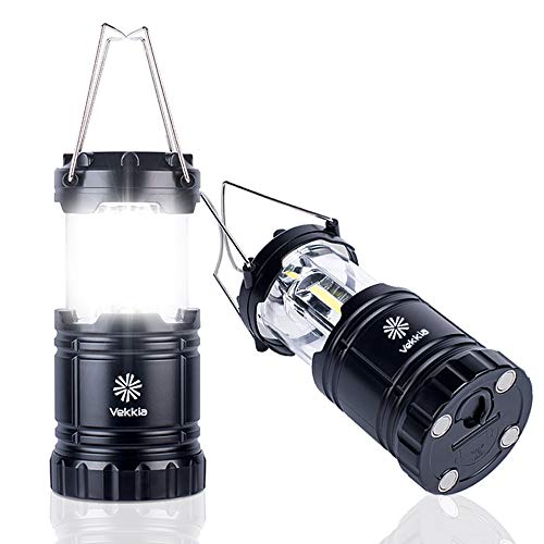 Product Cover Vekkia COB LED Camping Lanterns,Battery Powered Lamp with Magnetic Base,Collapsible LED Lantern-Outdoor Camping Lights. Perfect for Fishing,Hiking,Power Outage,Hurricane Season,etc,Pack of 2