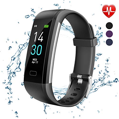 Product Cover Fitness Tracker, Activity Tracker Watch With Heart Rate Monitor, Message Notification, Waterproof IP68 Pedometer With Step Counter Sleep Monitor Calorie Counter For Android & IPhone(Black)