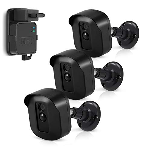 Product Cover Blink XT2 Camera Wall Mount Bracket, Caremoo 3 Pack Weatherproof Protective Housing/Mount and Blink Sync Module Outlet Mount for Blink XT2/ Blink XT Outdoor/Indoor Smart Security Camera (Black)