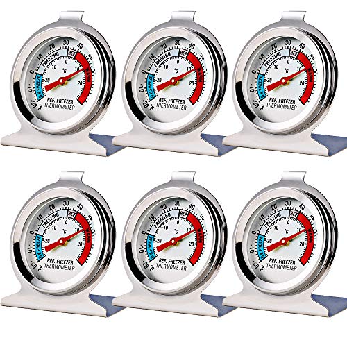 Product Cover 6 Pack Refrigerator Freezer Thermometer Large Dial Thermometer