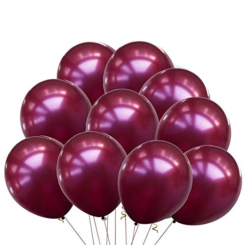 Product Cover Burgundy Balloons,100 Pcs 12 inch 3.2g Thicken Latex Balloons for Kids,Adult Birthdays,Weddings,Receptions,Baby Showers,Water Fights,or Any Celebration(Burgundy)