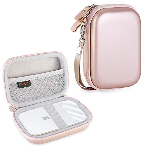 Product Cover Canboc Shockproof Carrying Case Storage Travel Bag for Kodak Smile Instant Digital Printer & Kodak PRINTOMATIC Digital Instant Print Camera Protective Pouch Box, Rose Gold