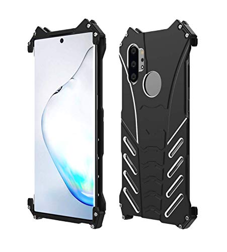 Product Cover Metal Back Case for Samsung Galaxy Note 10+ Plus/5G/Pro,Bpowe Shockproof Anti-Drop Aerospace Aluminum Shockproof Case with bat Kickstand for Samsung Galaxy Note 10 Plus/Note 10+ 5G (Note 10+ 6.8inch)