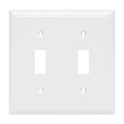 Product Cover Power Gear Double Oversized Wall Plate Cover, 2 Gang, Unbreakable Faceplate, x 4.9