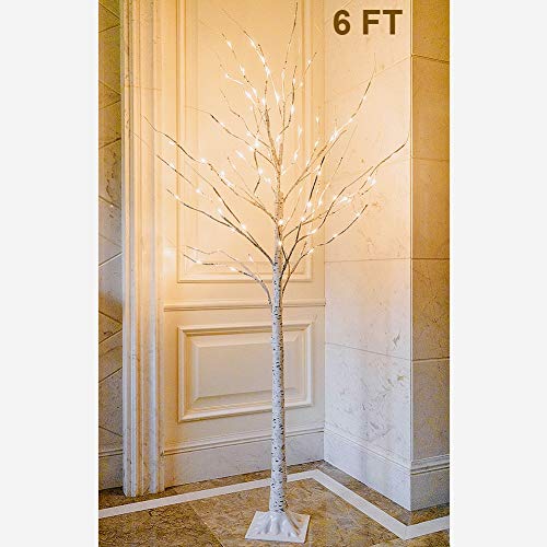 Product Cover Twinkle Star Lighted Birch Tree 6 Feet 96 LED for Bedroom Wedding Christmas Festival Party Home Decoration