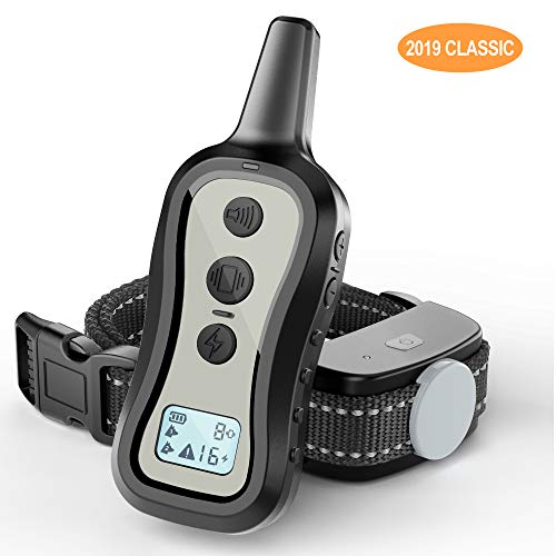 Product Cover PATPET Dog Training Collar- Dog Shock Collar with Remote, w/3 Training Modes, Beep, Vibration and Shock, Up to 1000 ft Remote Range, Rainproof for Small Medium Large Dogs.