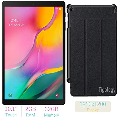 Product Cover 2019 Samsung Galaxy Tab A 10.1-inch Touchscreen (1920x1200) Wi-Fi Tablet Bundle, Exynos 7904A Processor, 2GB RAM, 32GB Memory, BMali-G71 MP2 Graphics, Bluetooth,Tigology Case, Android 9.0 Pie OS