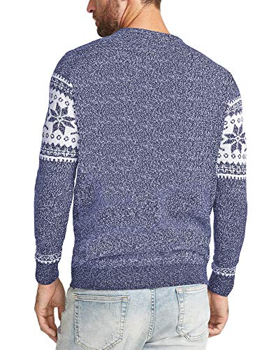 Product Cover LookbookStore Mens Casual Crewneck Sweater Top Long Sleeve Holiday Knit Pullover