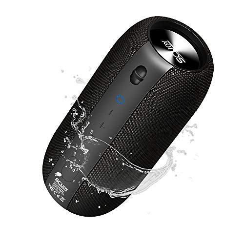Product Cover Waterproof Bluetooth Speaker, SCIJOY Portable Wireless Speaker, 20W Loud 360° Stereo Sound Rich Bass, 12 Hour Playtime, Weaving Shell, Lanyard, IPX7 Home/Outdoor Speaker for Party,Shower,Travel,Beach