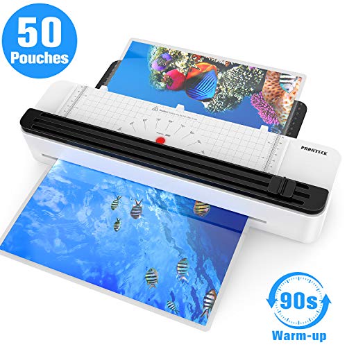 Product Cover A3 Laminator Machine, Rapid 1.5 Minute Warm-up Thermal Laminating Machine with Trimmer for Home Office School Use with 50 Pouches and Corner, Support 3Mil 5 Mil, 12.5'' Max Width Laminating
