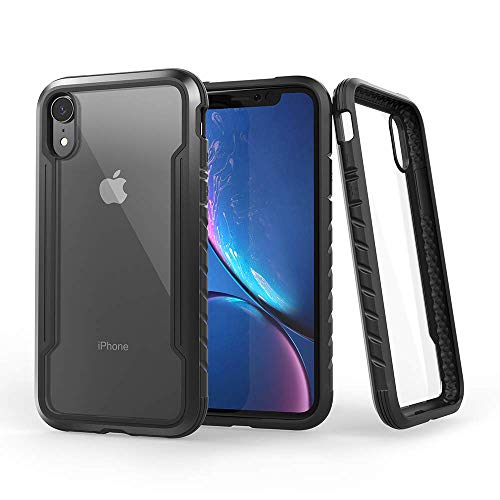 Product Cover KAERSI iPhone XR Case, Mobile Phone Cover Case for iPhone XR, Military Grade Drop Tested,Anti-Scratch Shock Absorption Protective Case Compatible with Apple iPhone XR 6.1 Inch - Black