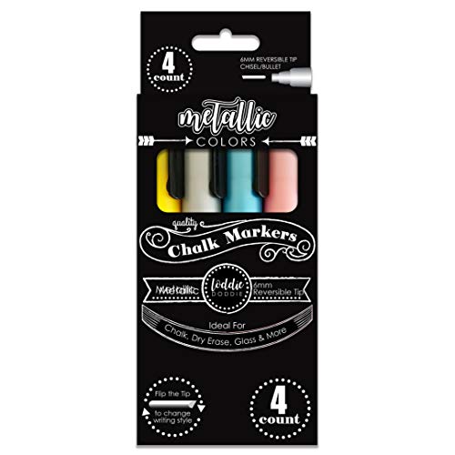 Product Cover Loddie Doddie 4ct Chalk Markers- Metallic Colors for use on Chalk, Dry Erase and Glass surfaces