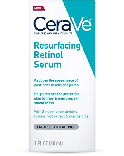 Product Cover CeraVe Retinol Serum for Post-Acne Marks and Skin Texture | Pore Refining, Resurfacing, Brightening Facial Serum with Retinol | 1 Ounce