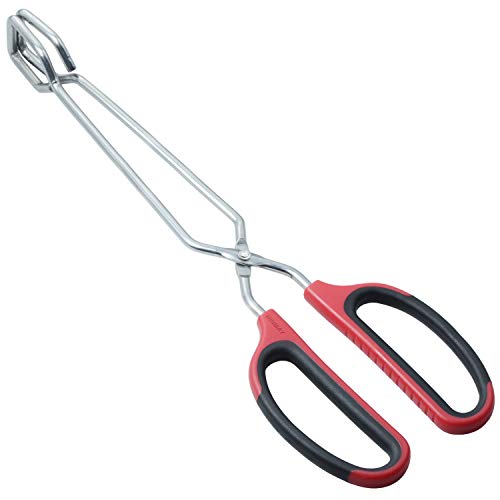 Product Cover HINMAY Scissor Tongs 12-Inch Heavy Duty Stainless Steel Scissor Wire Tongs Cooking Tongs