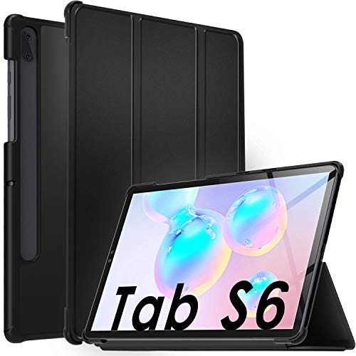 Product Cover IVSO Case for Samsung Galaxy Tab S6 10.5 Inch 2019 SM-T860/SM-T865 - Slim Folding Cover Case,with Smart Cover Auto Wake/Sleep(Black)