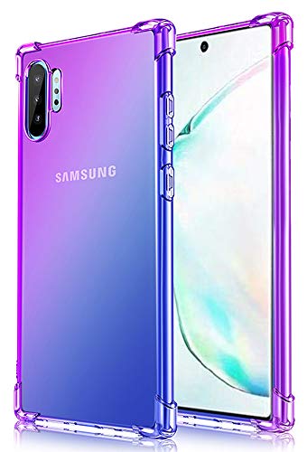 Product Cover UCC Designed for Samsung Galaxy Note 10 Plus Case, Galaxy Note 10 Plus 5G Case, Galaxy Note 10+ Case, Clear Reinforced Corners Cover for Samsung Galaxy Note 10 Plus Phone (Purple/Blue)